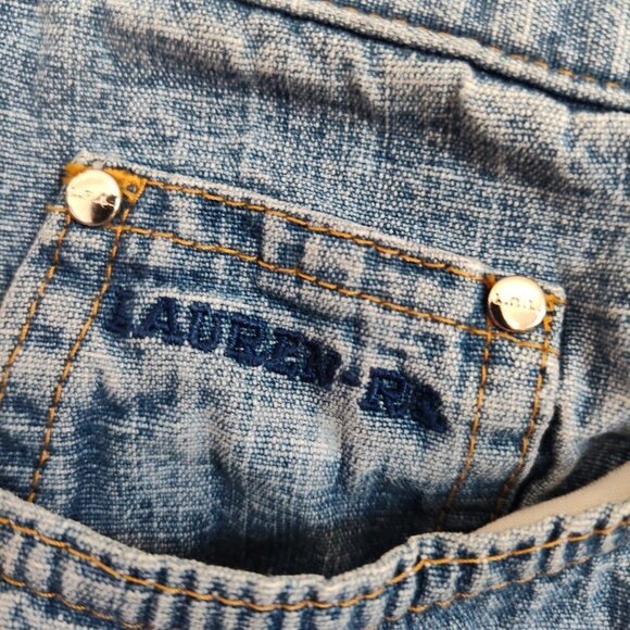 Ladies Petite SZ 6P Ralph Lauren Jean Co. Denim Capris - Picture 3 of 4